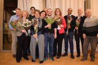 Von links: Ingo Helm, Renate Fischer, Camille Codoni, Christina Horisberger, Marion Schmid(Vizepräsidentin), Pawel Silberring, Felix Stocker (Präsident), Annette Grieder (Vizepräsidentin), Andrew Katumba, Guolf Juvalta, Beat Locher. Es fehlen Meret Herger und Andrea Simonett.